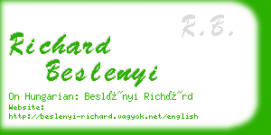 richard beslenyi business card